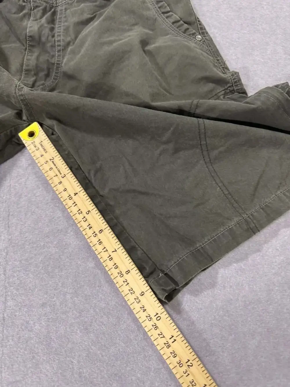 Kuhl Ramblr Hiking Shorts Size 33 Olive Green Vintage Patina Dye